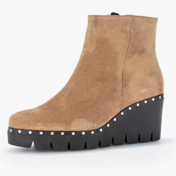 Gabor Shoes - Gabor Platform Bootie Suede with studs